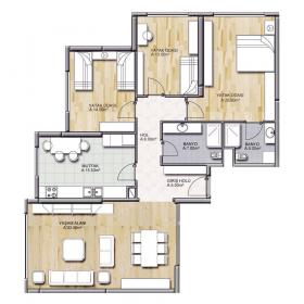 Piso de 171 m2 en residencia de lujo