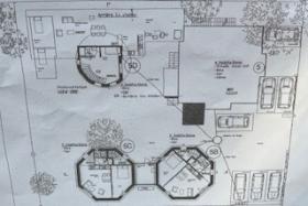 Casa tradicional, nueva construcción tipo eco domo