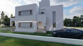 Villa en venta - azotea con vista abierta al campo de golf de Hammamet
